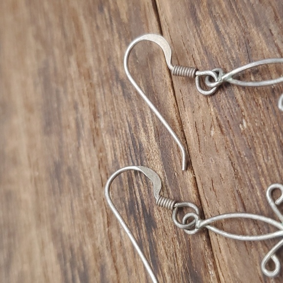 Aztec sterling silver essence drop earrings E229 - Picture 2 of 4